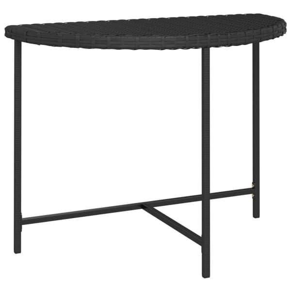 vidaXL havebord 100x50x75 cm polyrattan sort