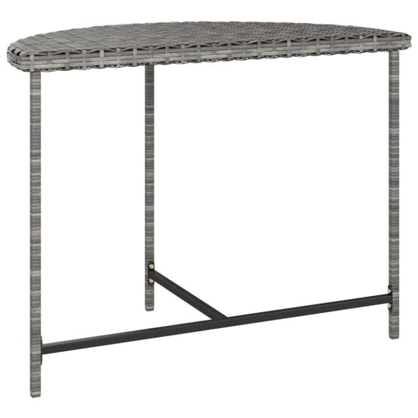 vidaXL havebord 100x50x75 cm polyrattan grå