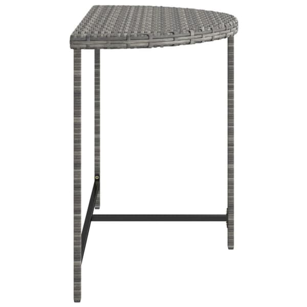 vidaXL havebord 100x50x75 cm polyrattan grå