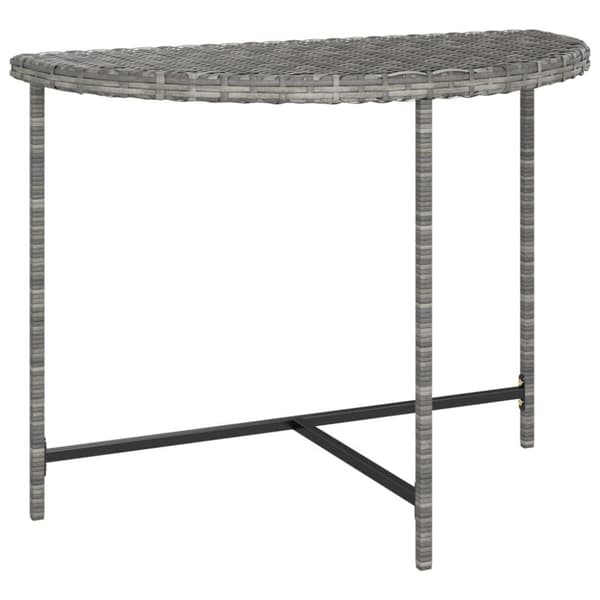 vidaXL havebord 100x50x75 cm polyrattan grå