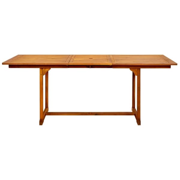 vidaXL havebord (150-200)x100x75 cm massivt akacietræ