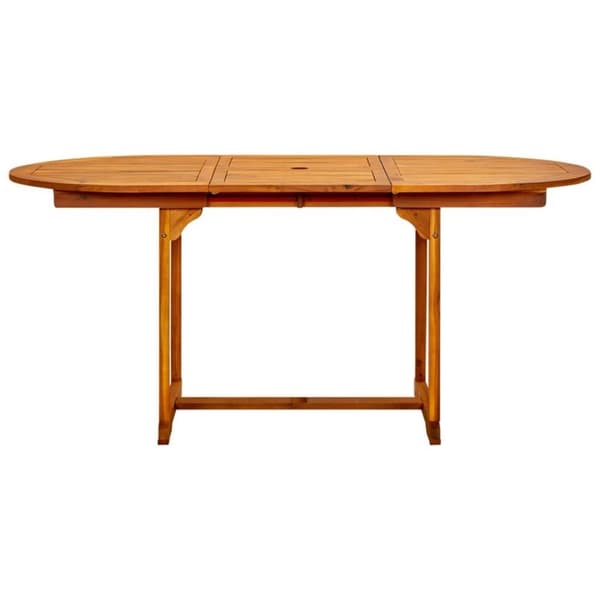 vidaXL havebord (120-170)x80x75 cm massivt akacietræ
