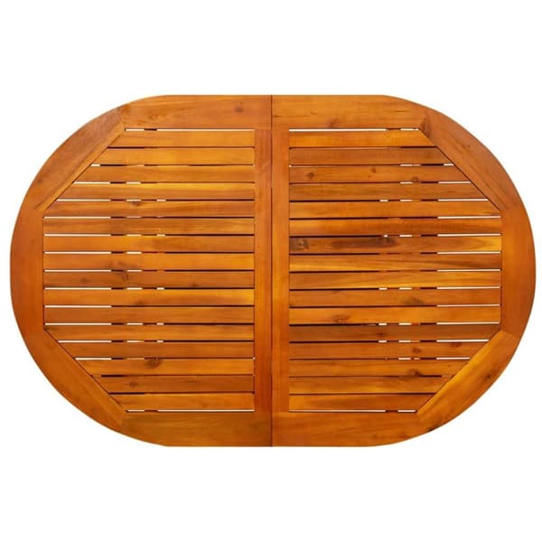 vidaXL havebord (120-170)x80x75 cm massivt akacietræ