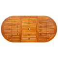 Miniatyrbilde 7 av 9: vidaXL Utendørs spisebord (120-170)x80x75 cm heltre akasie
