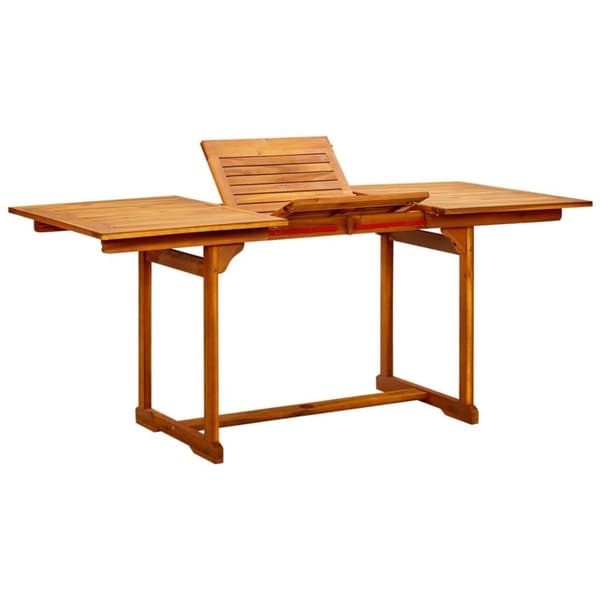 vidaXL havebord (120-170)x80x75 cm massivt akacietræ