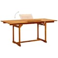 Miniatyrbilde 3 av 8: vidaXL Utendørs spisebord (120-170)x80x75 cm heltre akasie