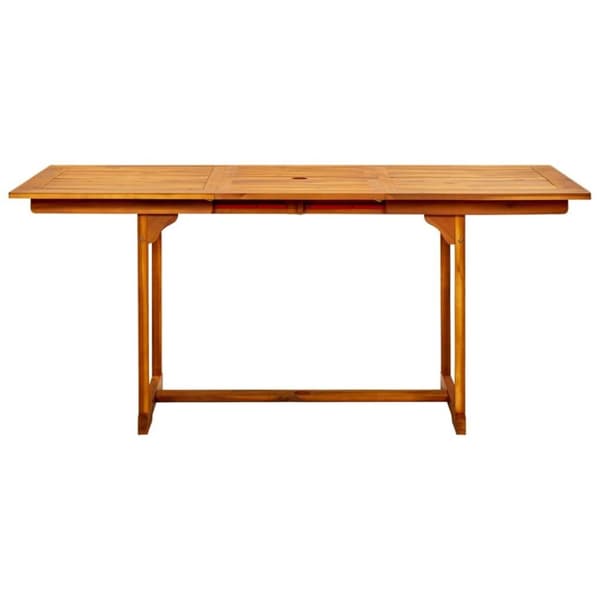 vidaXL Utendørs spisebord (120-170)x80x75 cm heltre akasie