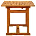 Miniatyrbilde 6 av 8: vidaXL Utendørs spisebord (120-170)x80x75 cm heltre akasie