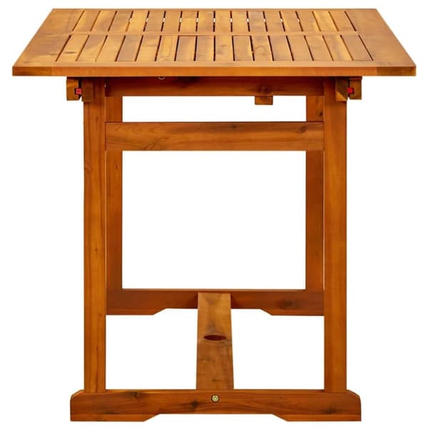 vidaXL Utendørs spisebord (120-170)x80x75 cm heltre akasie