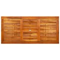 Miniatyrbilde 7 av 8: vidaXL Utendørs spisebord (120-170)x80x75 cm heltre akasie