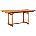 Miniatyrbilde 2 av 8: vidaXL Utendørs spisebord (120-170)x80x75 cm heltre akasie