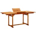 Miniatyrbilde 1 av 8: vidaXL Utendørs spisebord (120-170)x80x75 cm heltre akasie