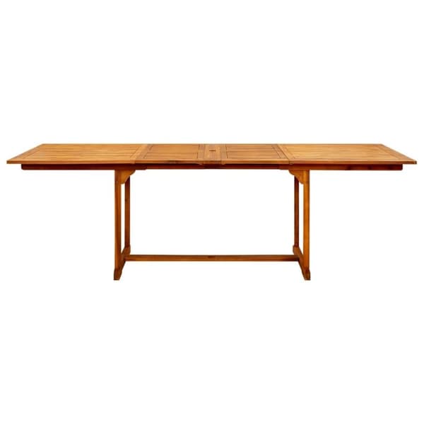 vidaXL Trädgårdsbord (160-240)x100x75 cm massivt akaciaträ