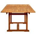 Miniatyrbild 6 av 9: vidaXL Trädgårdsbord (160-240)x100x75 cm massivt akaciaträ
