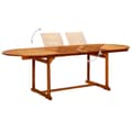 Miniatyrbilde 3 av 9: vidaXL Utendørs spisebord (160-240)x100x75 cm heltre akasie