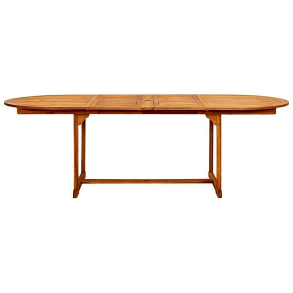 vidaXL Utendørs spisebord (160-240)x100x75 cm heltre akasie