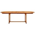 Miniatyrbilde 5 av 9: vidaXL Utendørs spisebord (160-240)x100x75 cm heltre akasie