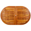 Miniatyrbilde 7 av 9: vidaXL Utendørs spisebord (160-240)x100x75 cm heltre akasie
