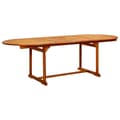 Miniatyrbilde 2 av 9: vidaXL Utendørs spisebord (160-240)x100x75 cm heltre akasie