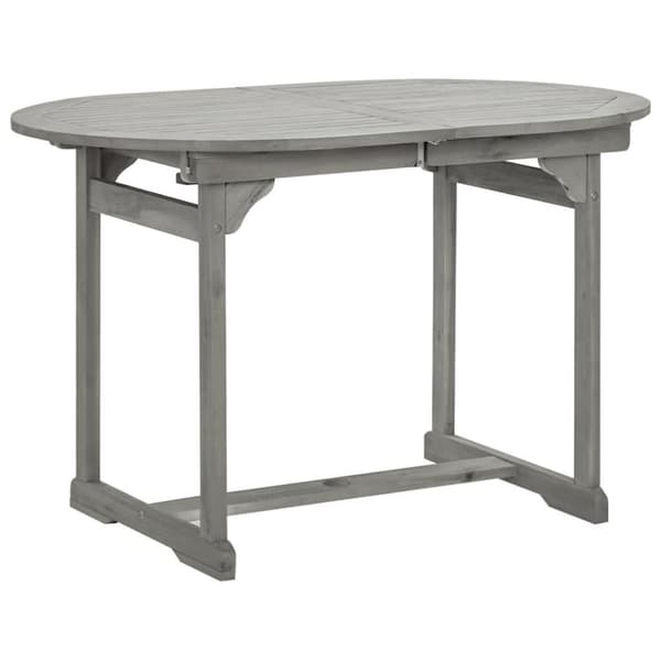 vidaXL havebord (120-170)x80x75 cm massivt akacietræ