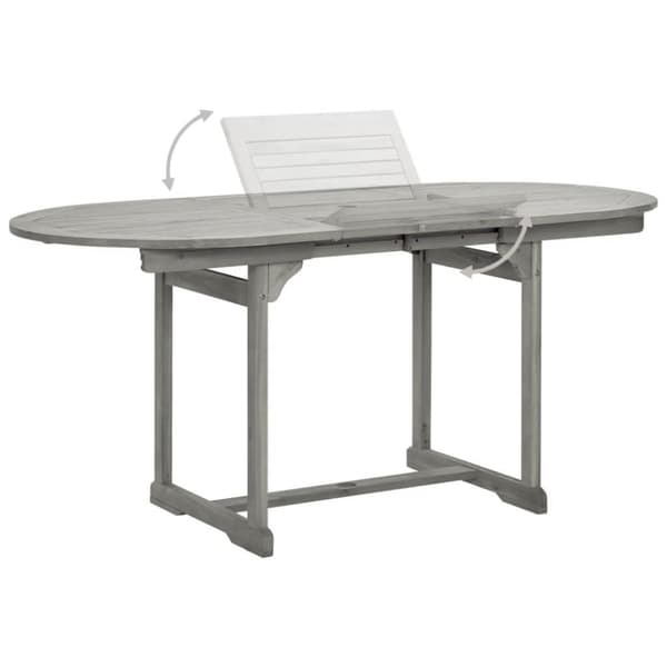 vidaXL havebord (120-170)x80x75 cm massivt akacietræ