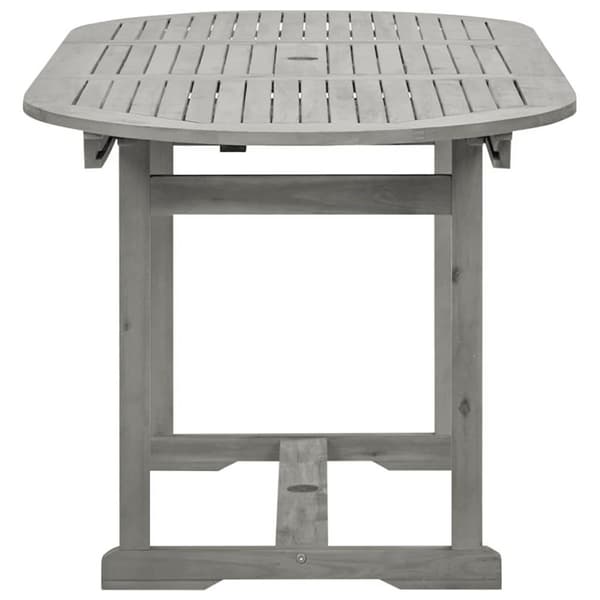 vidaXL havebord (120-170)x80x75 cm massivt akacietræ