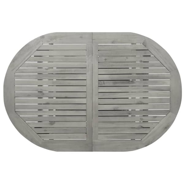 vidaXL havebord (120-170)x80x75 cm massivt akacietræ