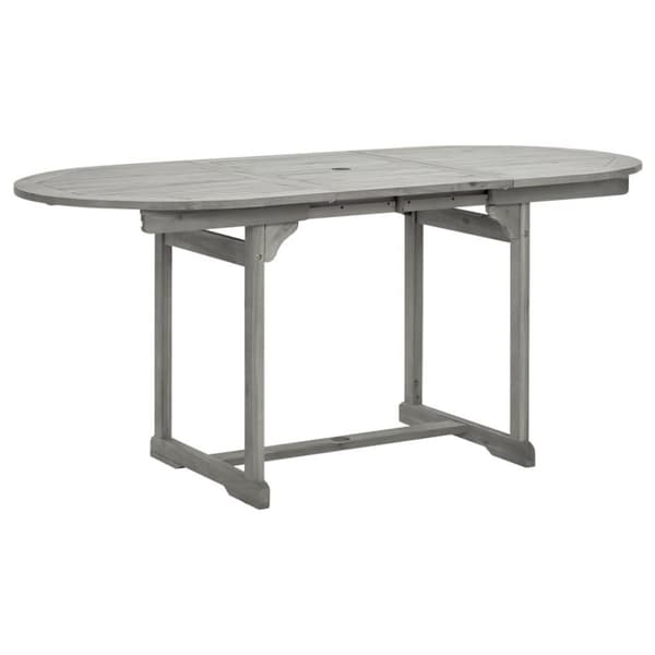 vidaXL havebord (120-170)x80x75 cm massivt akacietræ