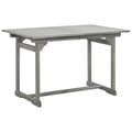 Miniatyrbilde 3 av 8: vidaXL Utendørs spisebord (120-170)x80x75 cm heltre akasie
