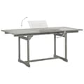 Miniatyrbilde 4 av 8: vidaXL Utendørs spisebord (120-170)x80x75 cm heltre akasie