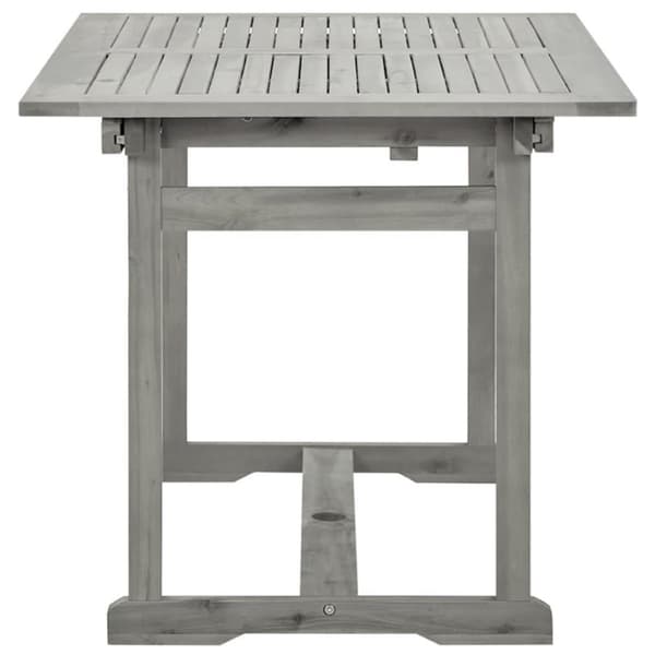 vidaXL Utendørs spisebord (120-170)x80x75 cm heltre akasie