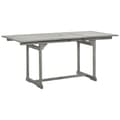 Miniatyrbilde 1 av 8: vidaXL Utendørs spisebord (120-170)x80x75 cm heltre akasie