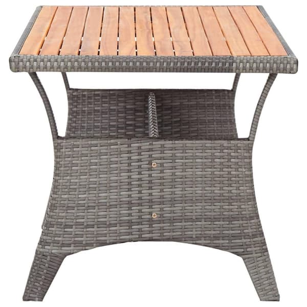 vidaXL Trädgårdsbord grå 120x70x66 cm massivt akaciaträ