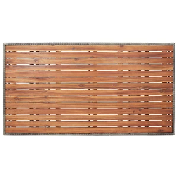 vidaXL Trädgårdsbord grå 120x70x66 cm massivt akaciaträ