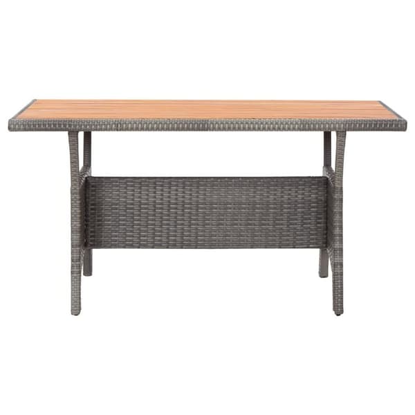 vidaXL Trädgårdsbord grå 120x70x66 cm massivt akaciaträ