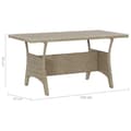 Miniatyrbillede 6 af 7: vidaXL havebord 120x70x66 cm polyrattan grå