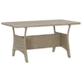 Miniatyrbillede 7 af 7: vidaXL havebord 120x70x66 cm polyrattan grå