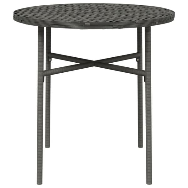 vidaXL tebord 45 cm polyrattan grå