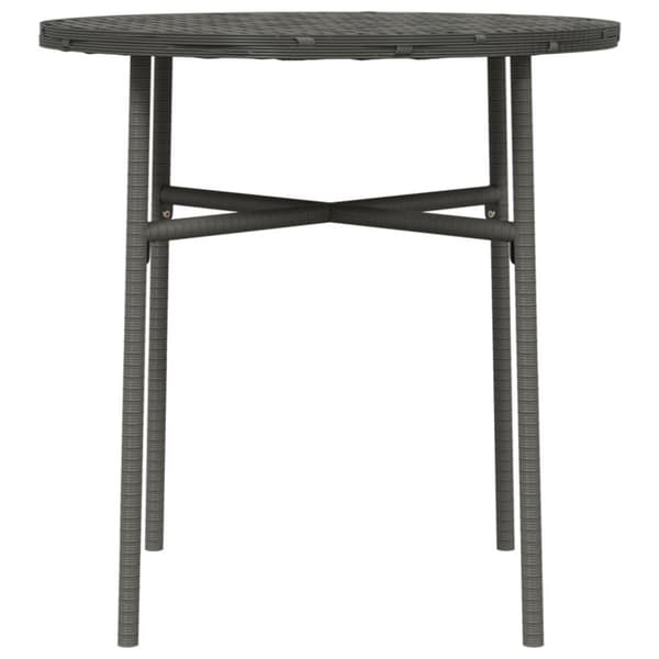 vidaXL tebord 45 cm polyrattan grå