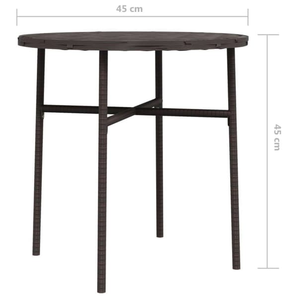 vidaXL Tebord brun 45 cm polyrotting
