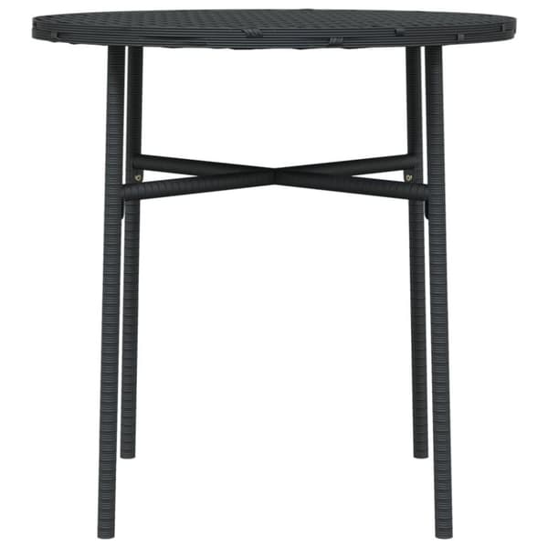 vidaXL Tebord svart 45 cm polyrotting