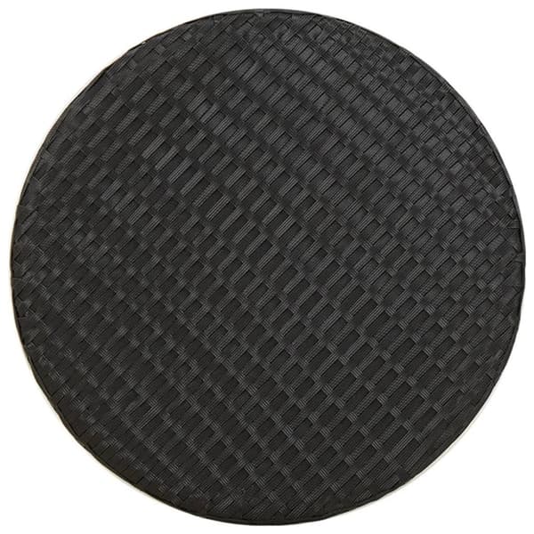 vidaXL Teepöytä musta 45 cm polyrottinki