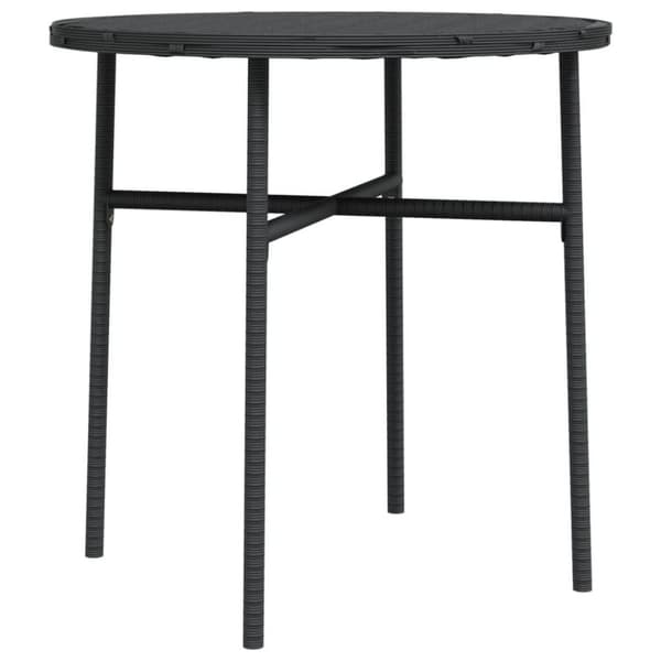 vidaXL Teepöytä musta 45 cm polyrottinki