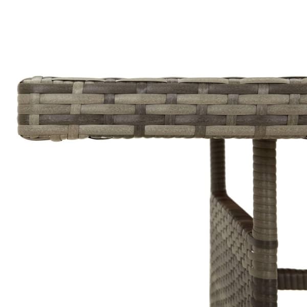 vidaXL havebord 160x70x72 cm polyrattan og massivt akacietræ grå