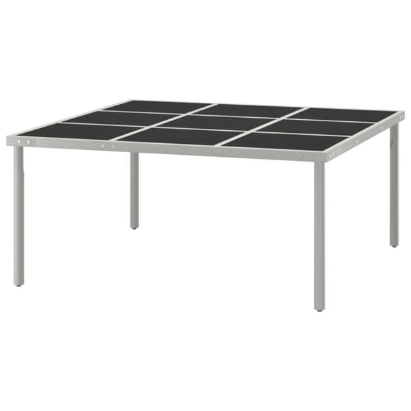 vidaXL havebord 170x170x74,5 cm glas og stål