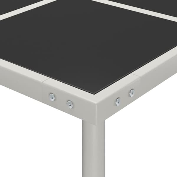 vidaXL havebord 170x170x74,5 cm glas og stål