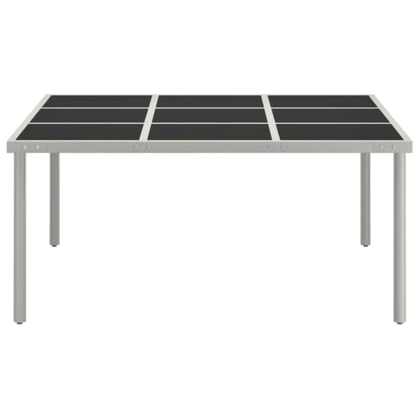 vidaXL havebord 170x170x74,5 cm glas og stål