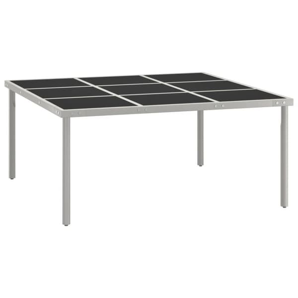 vidaXL havebord 170x170x74,5 cm glas og stål
