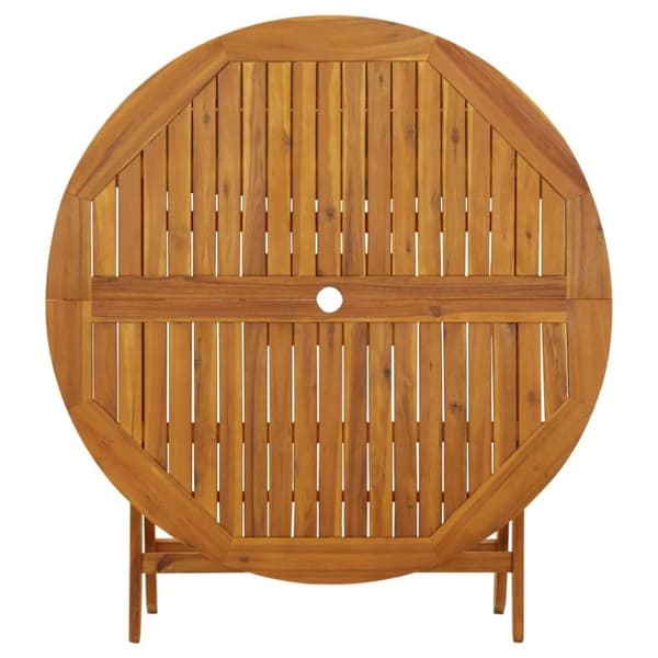vidaXL Sammenleggbart hagebord 110 cm heltre akasie