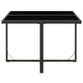 Miniatyrbillede 3 af 6: vidaXL havebord 109x107x74 cm polyrattan og glas sort
